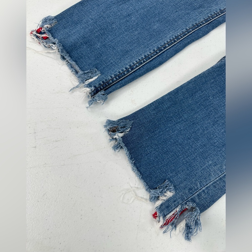 Johnny Was The Tomboy Mid Rise Relaxed Tapered Jeans Distressed Boho Western 29 - Picture 11 of 13